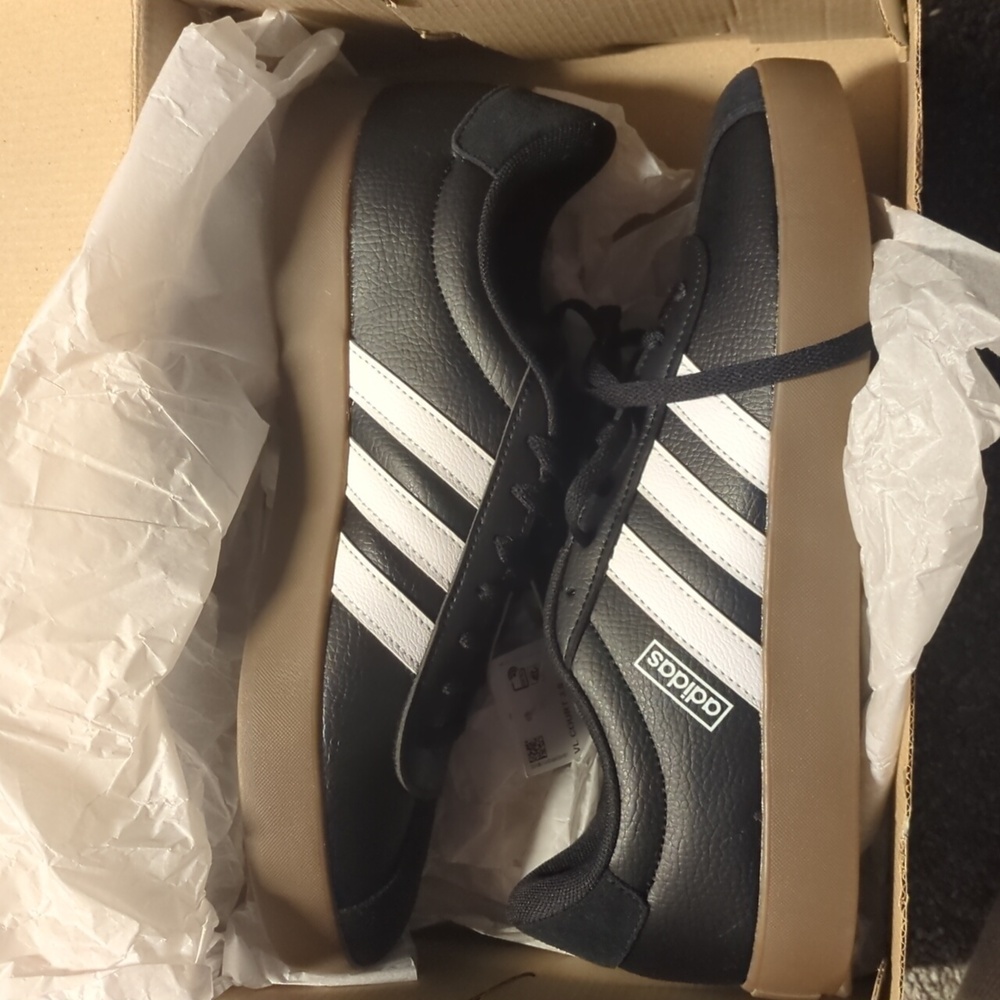Adidas Black and White VL Court 3.0 Shoes